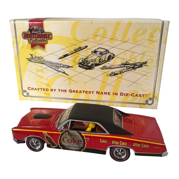 MATCHBOX Other - Matchbox Coca-Cola 1967 Pontiac GTO Diecast Car Cruisin with Coke Dinky YMC03/B